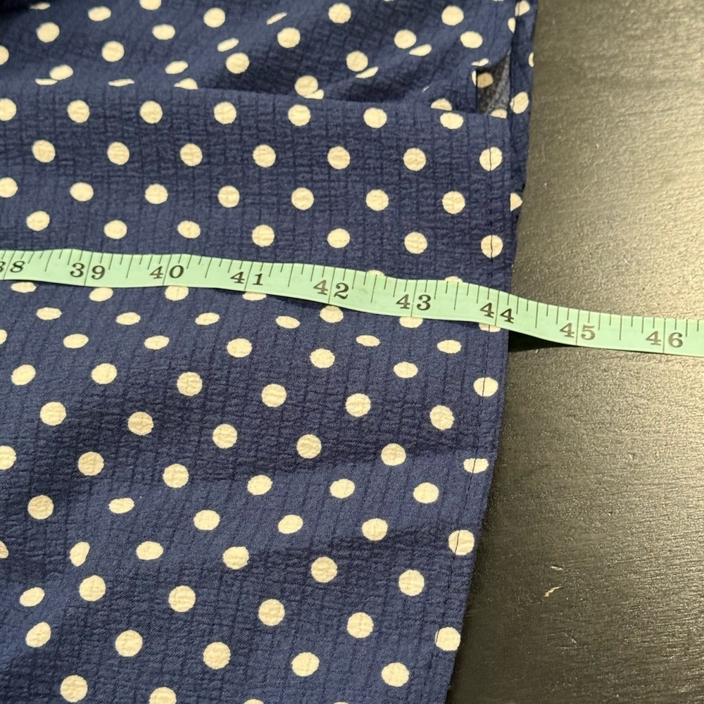 Draper James Navy Blue Polka Dot Midi Dress - Picture 14 of 15